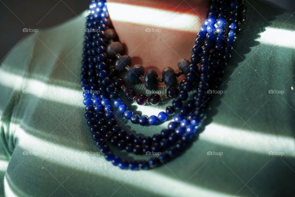 Amethyst and sapphire necklace