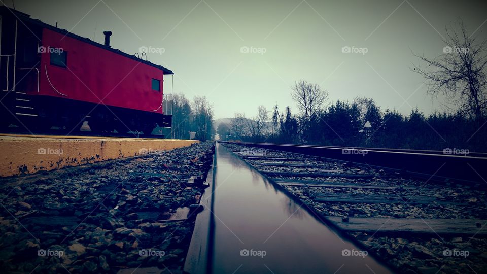 Train tracks steel iron