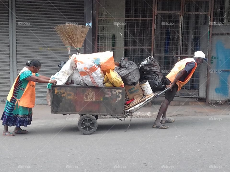 Two Peoples Sliding Cart..