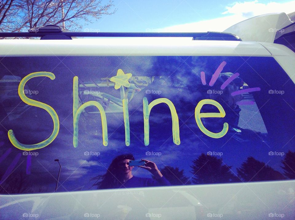 Shine. This was the theme for the high school basketball team I coaches last year. And our van on the way to State.