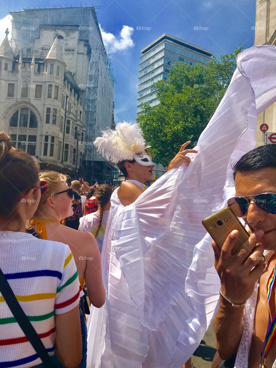 Gay Pride London 2018 Trafalgar Square during the parade 