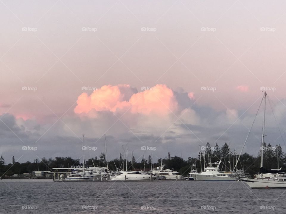 Boats and sky