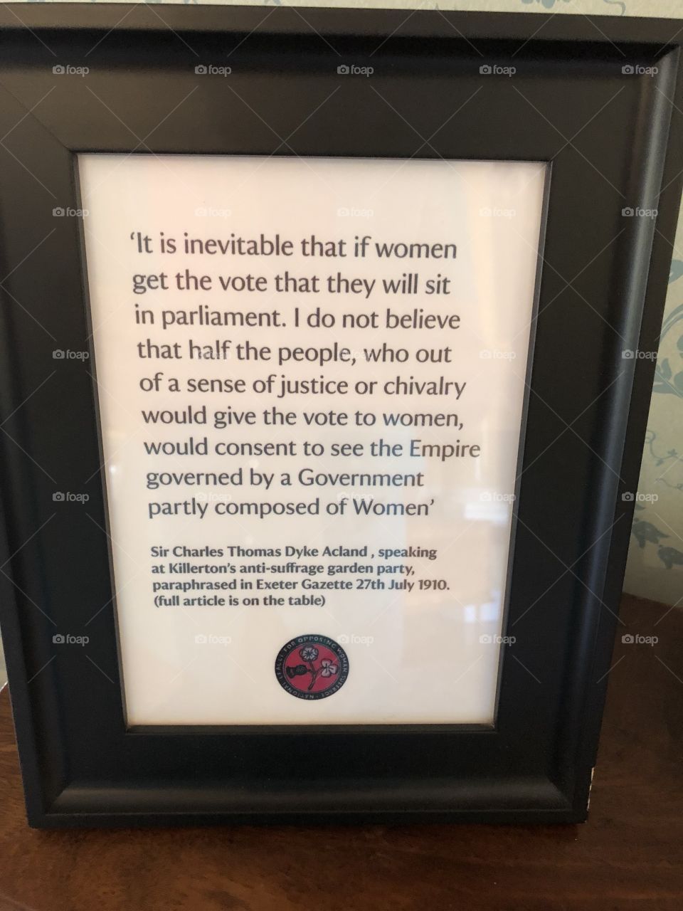 Members of this stately home historically were both opposed and in favor of the “Suffragette” movement.