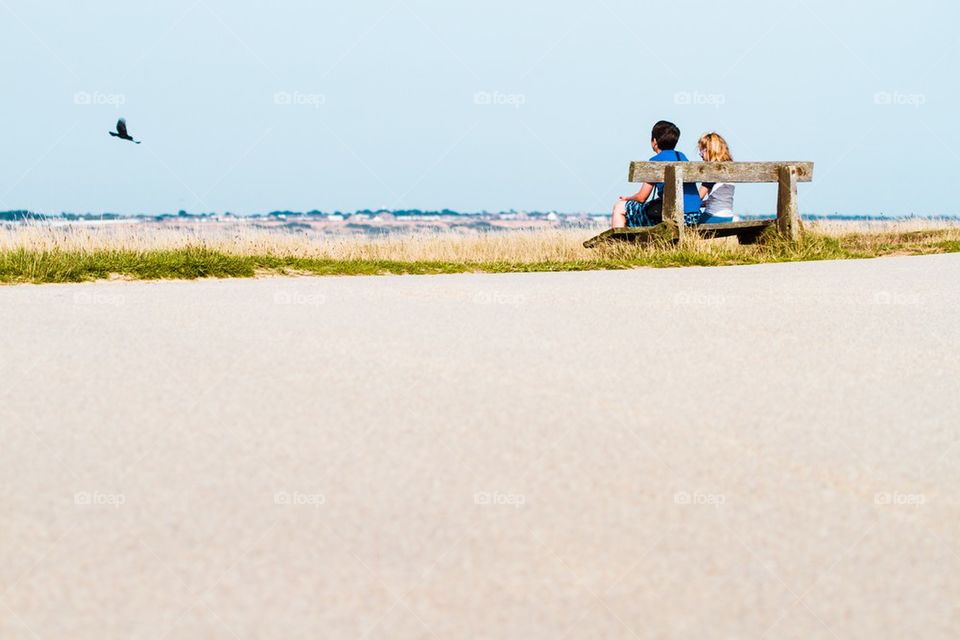 Children on the bench