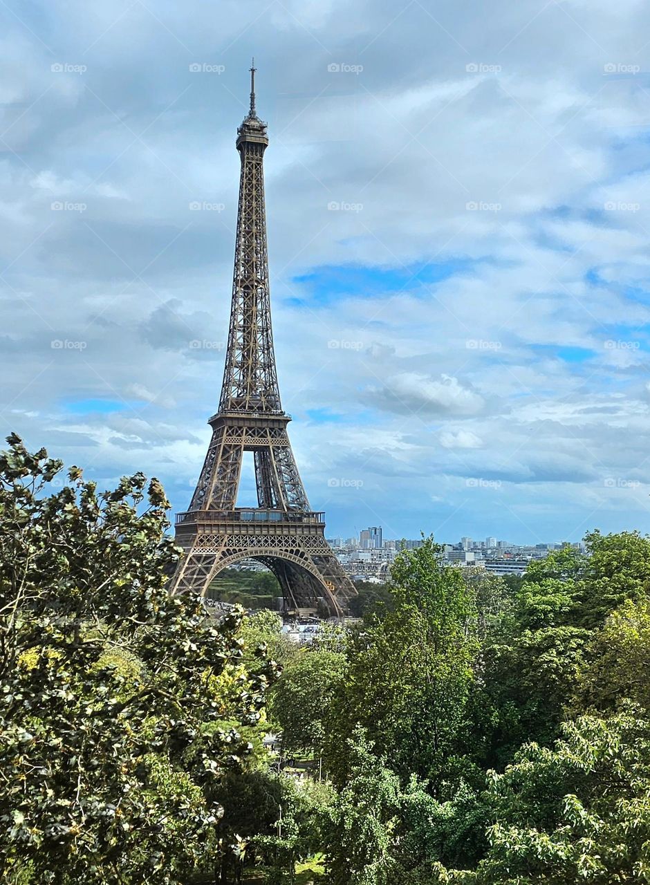 tour Eiffel depuis le trocadero