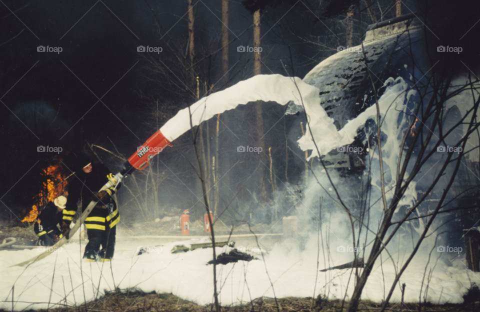 tree fire plane aircraft by MagnusPm