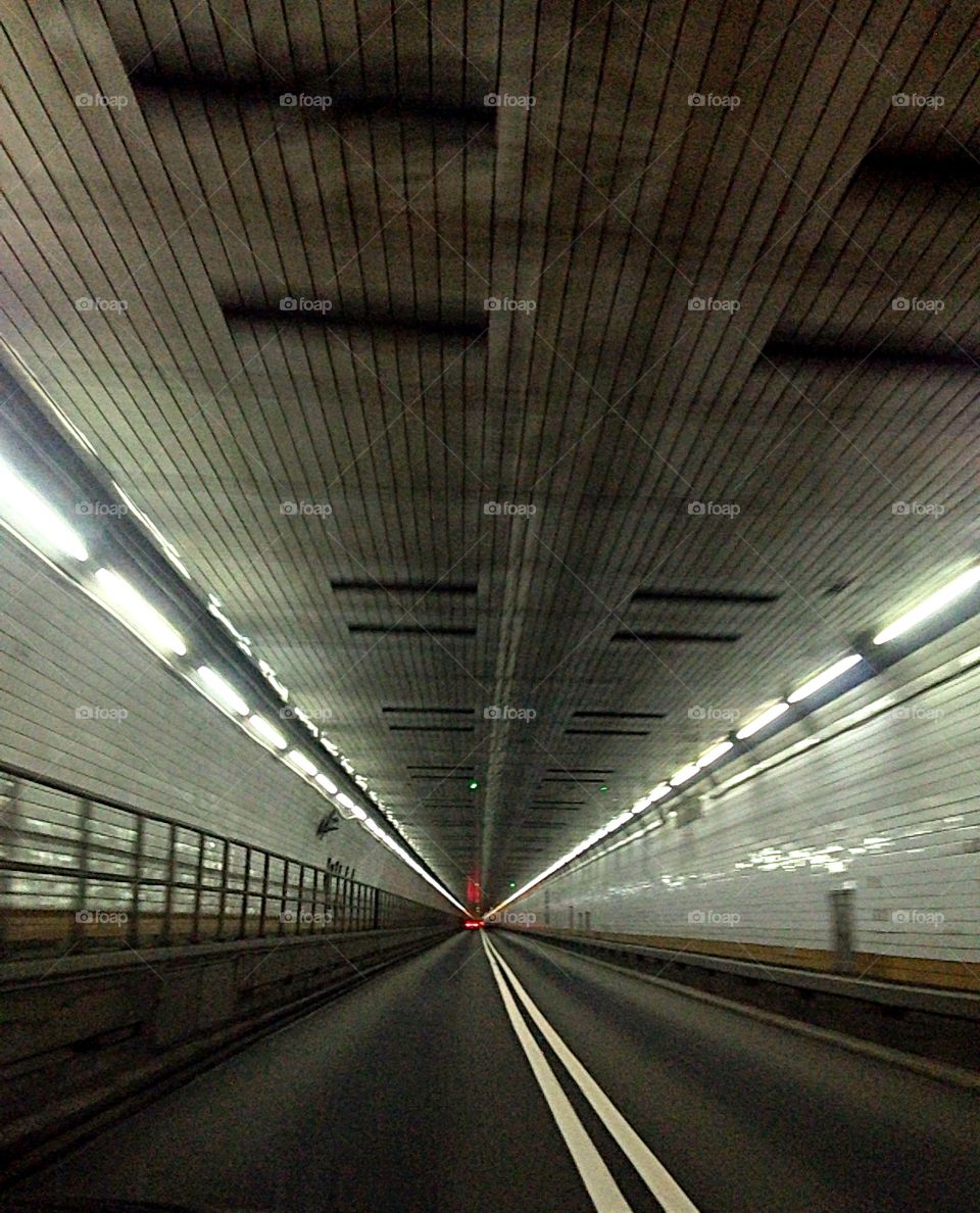 Holland Tunnel . New Jersey to New York through Holland tunnel 