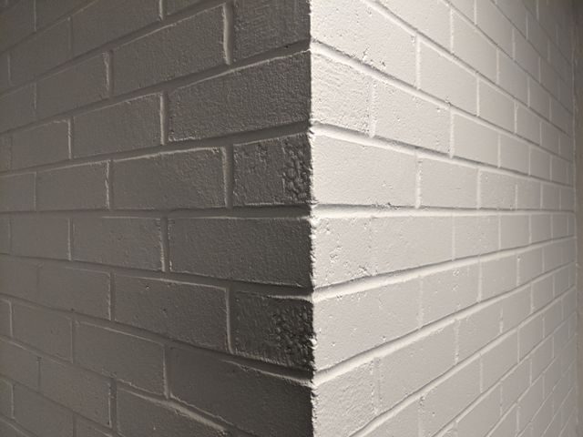 where two brick walls meet