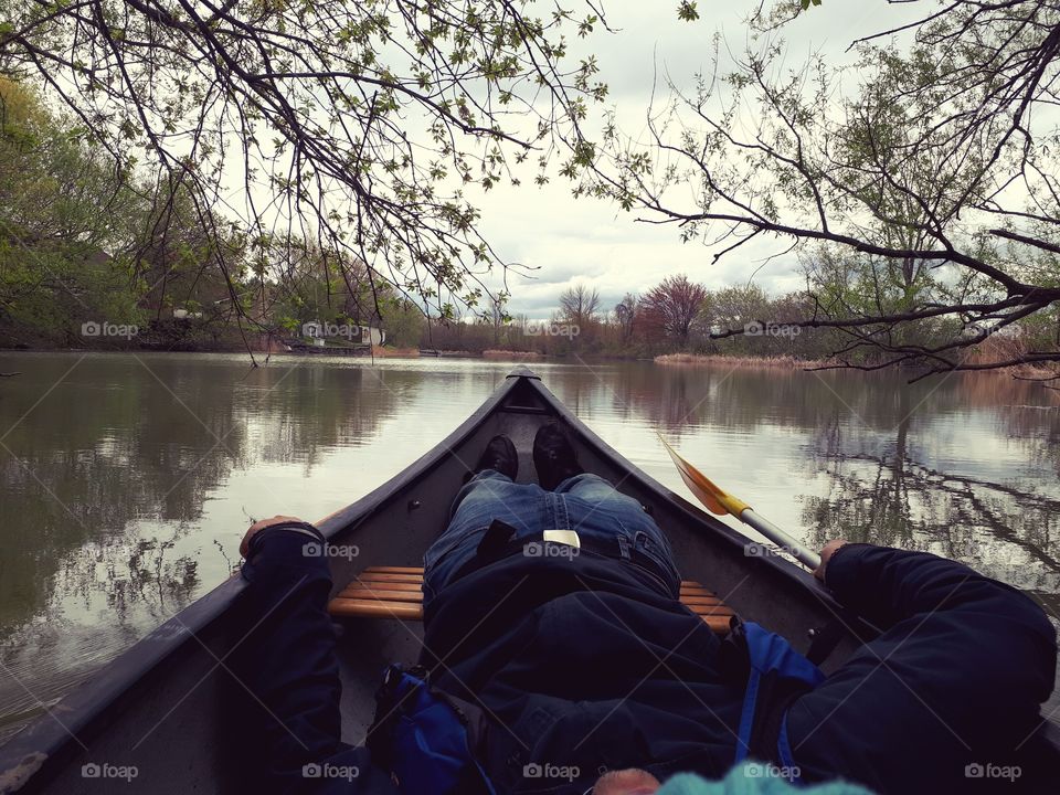 relaxing canoe day