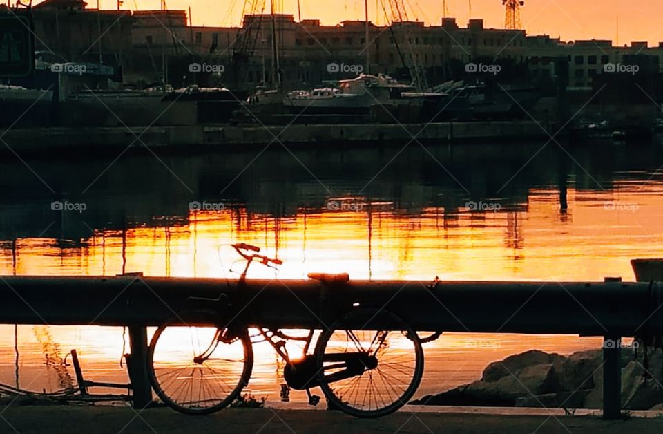 Sunset in Bari, Italy