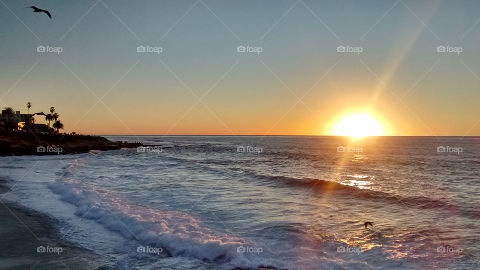 Sunset at Beach, San Diego CA
