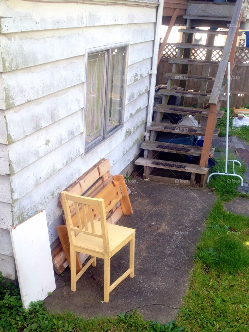 chair house stairs backyard by cindyhodesigns