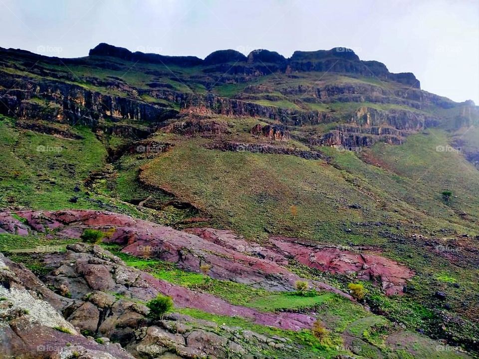 Glory be to God, the magnificent and picturesque view and the natural green trees are a view that is nothing more wonderful than it