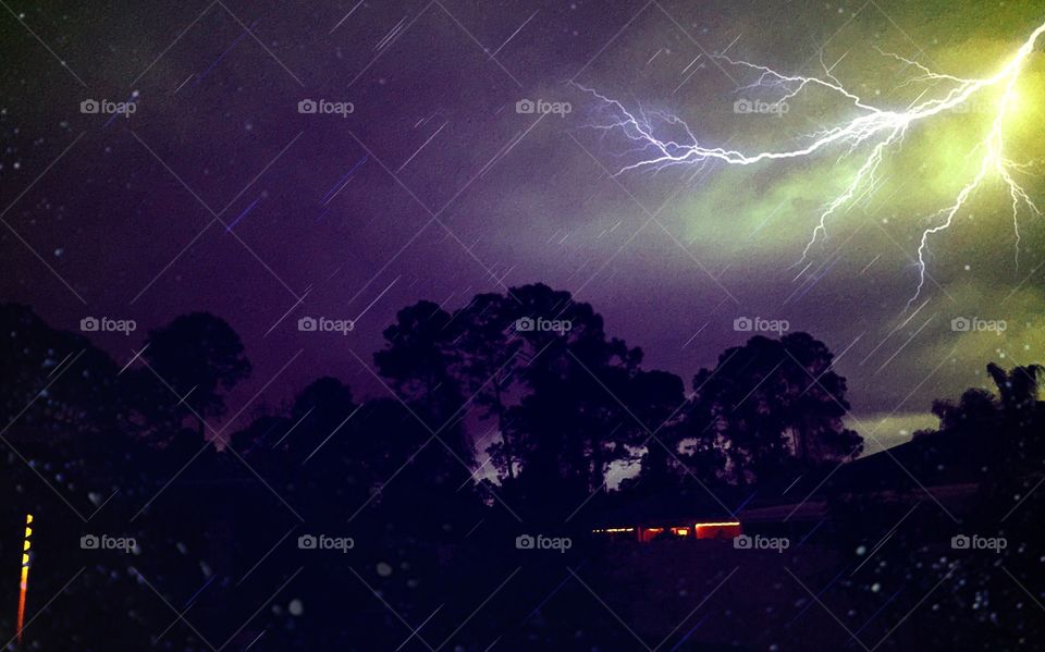 Lightning in the clouds