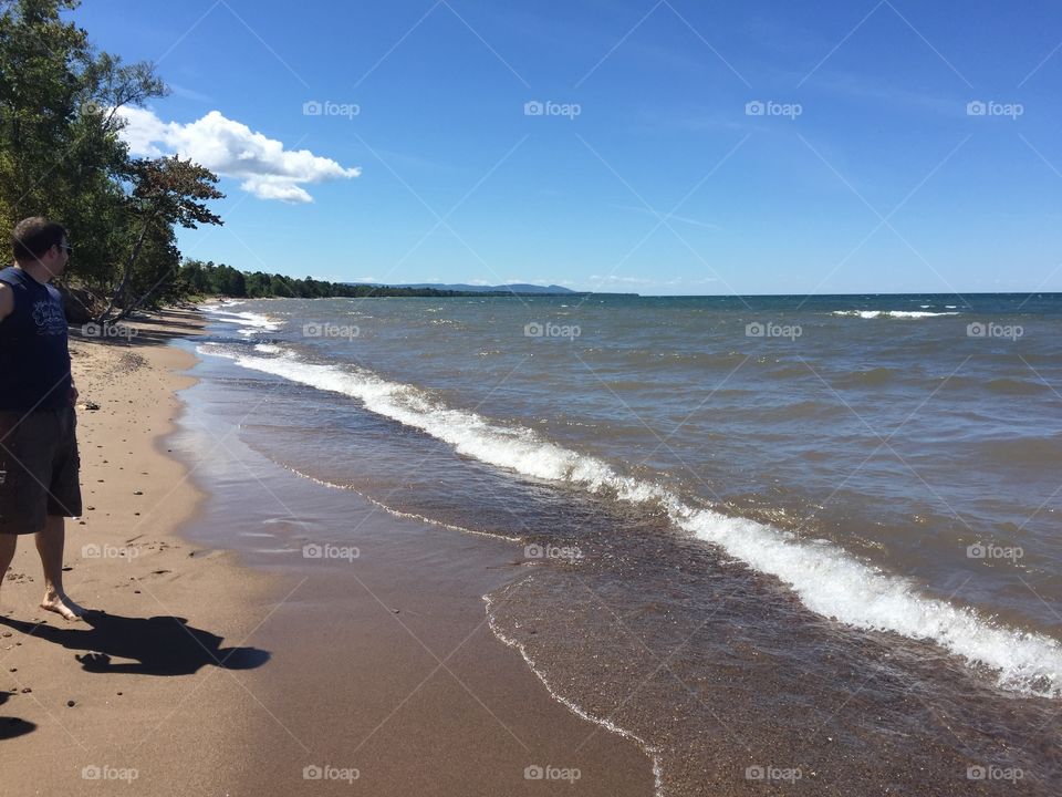 The shore of Lake Superior