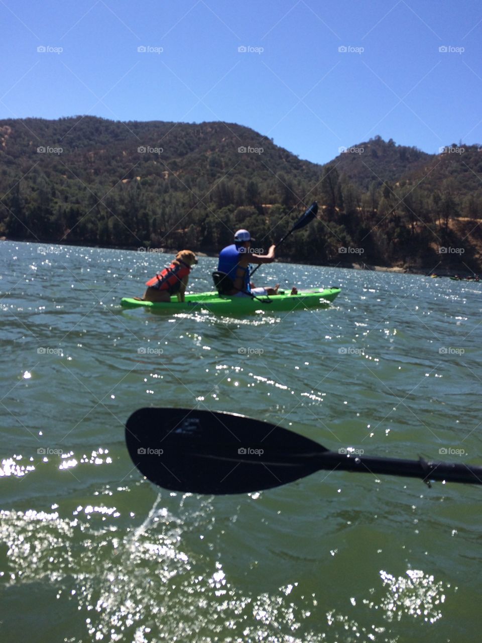 Kayaking on the river 