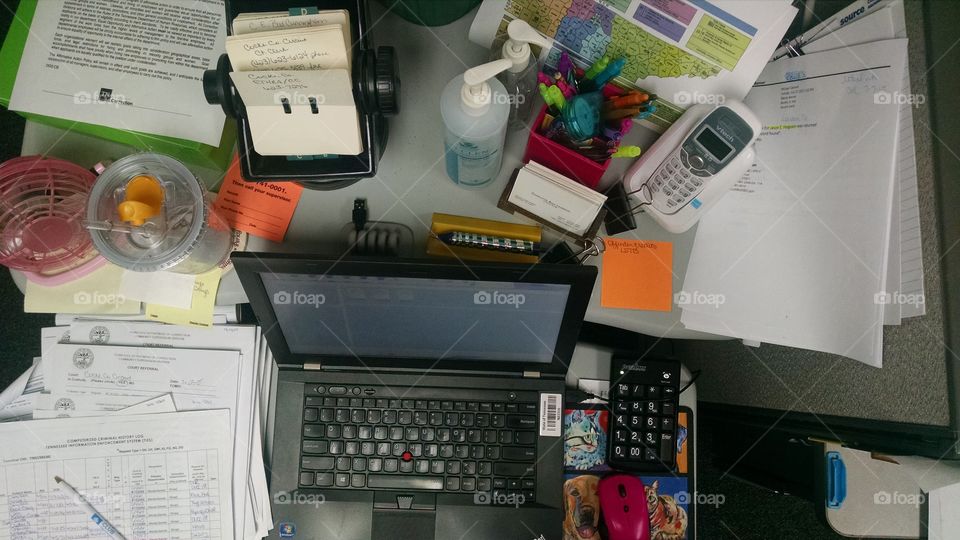 Desk at work