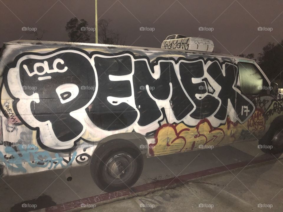 “Pemex” and other graffiti artists did their civic duty by disguising this enemy of the environment.