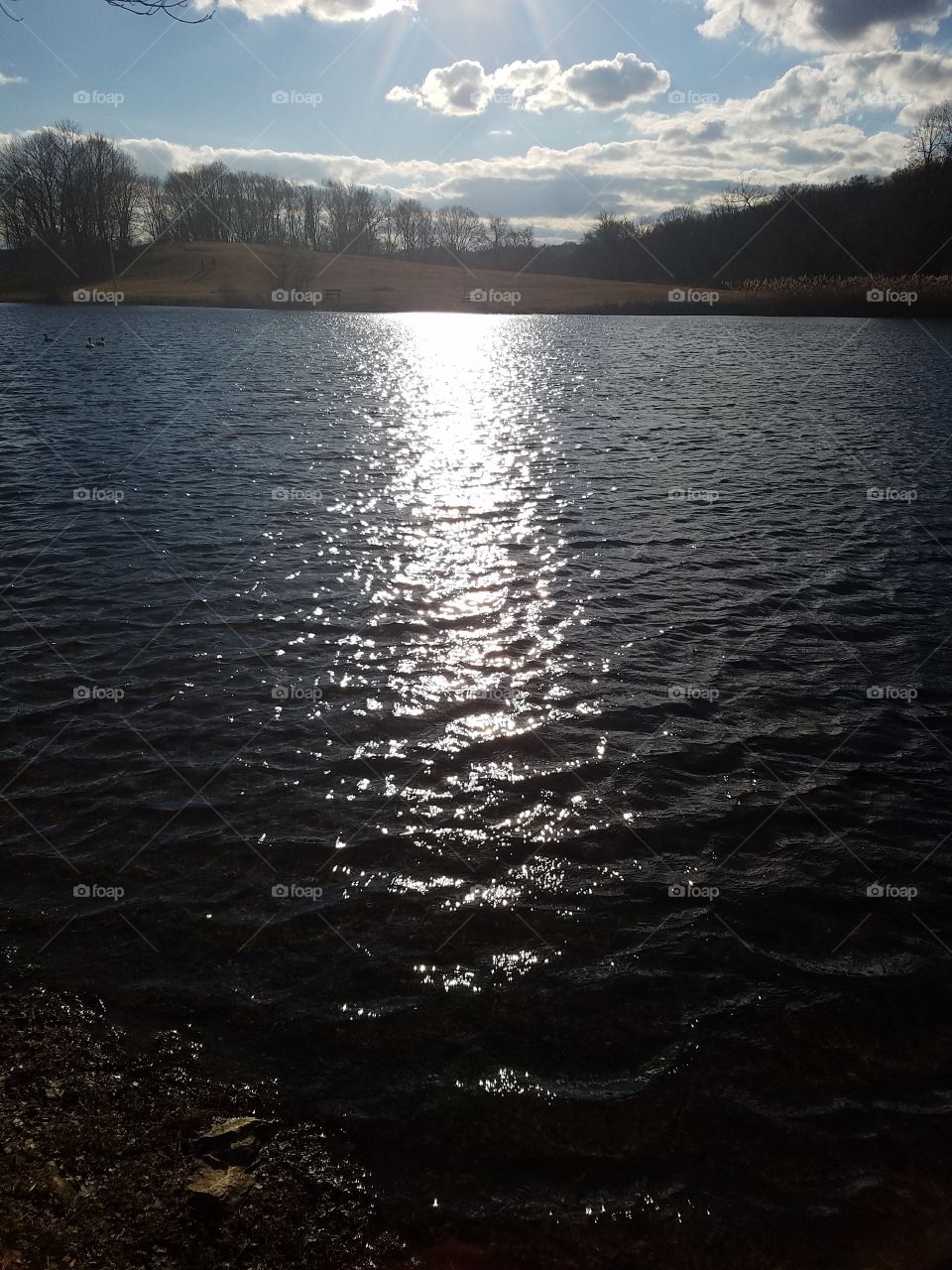 Water, Lake, Sunset, Reflection, River