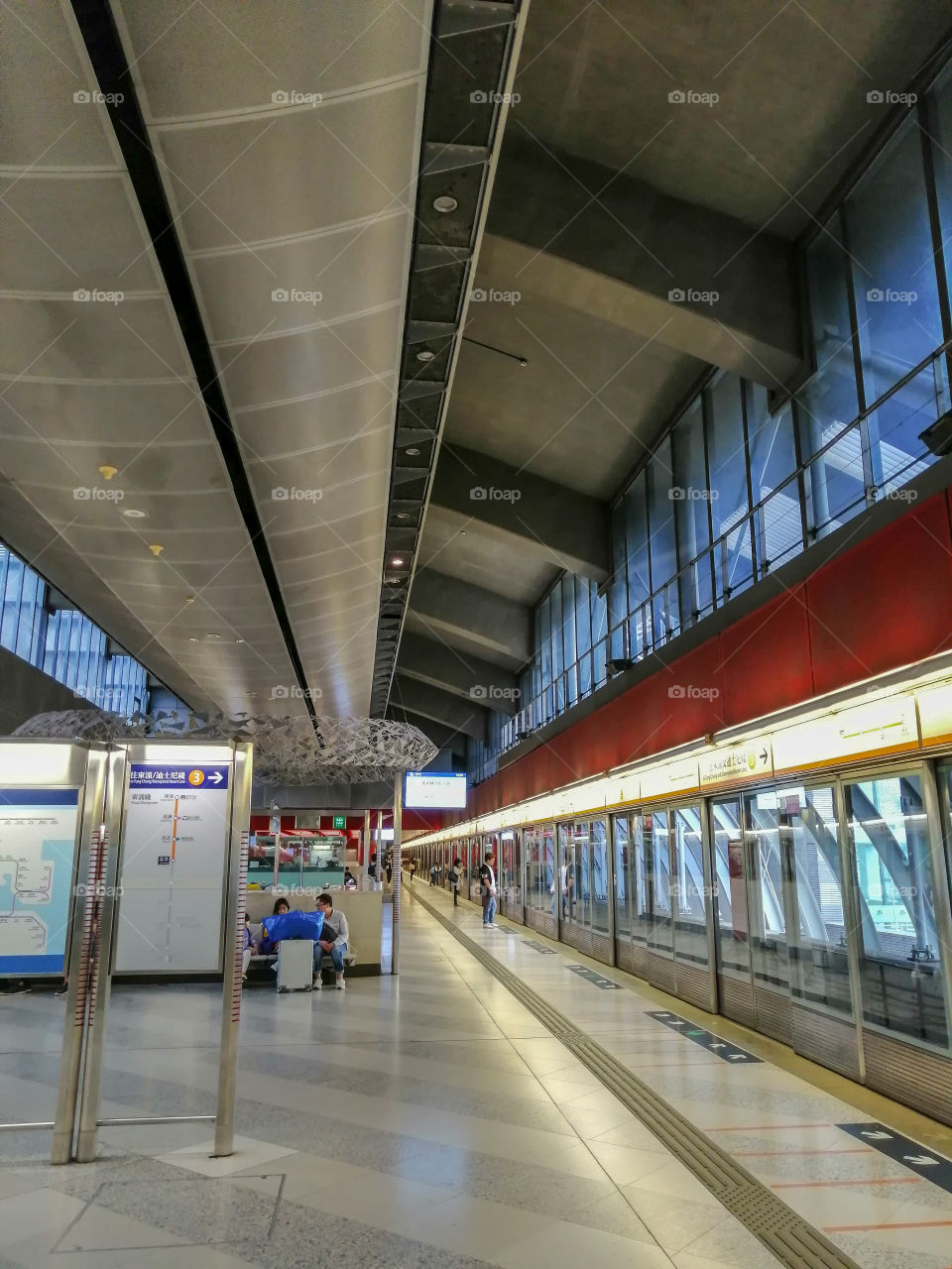 The Lai King MTR Station interior, Hong Kong