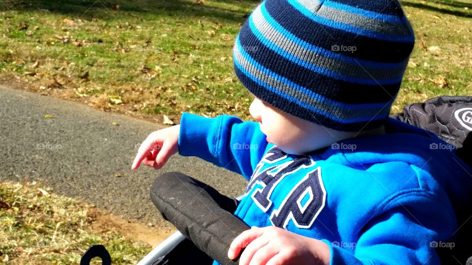 Fall day on the park trail 