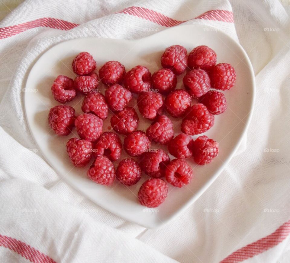 Fresh raspberries 