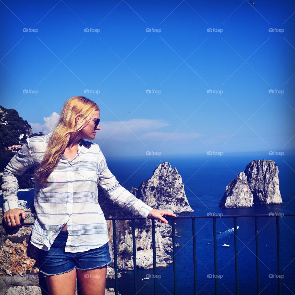 On the Island of Capri. The views were breathtaking. 