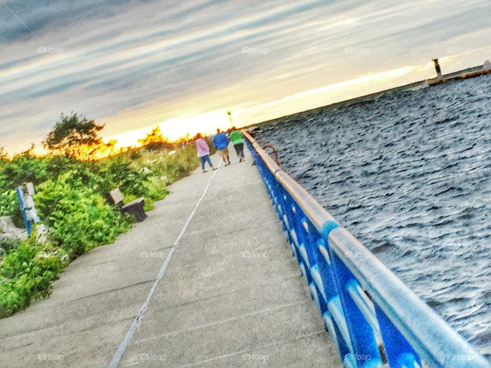 Lake Michigan sunset walk