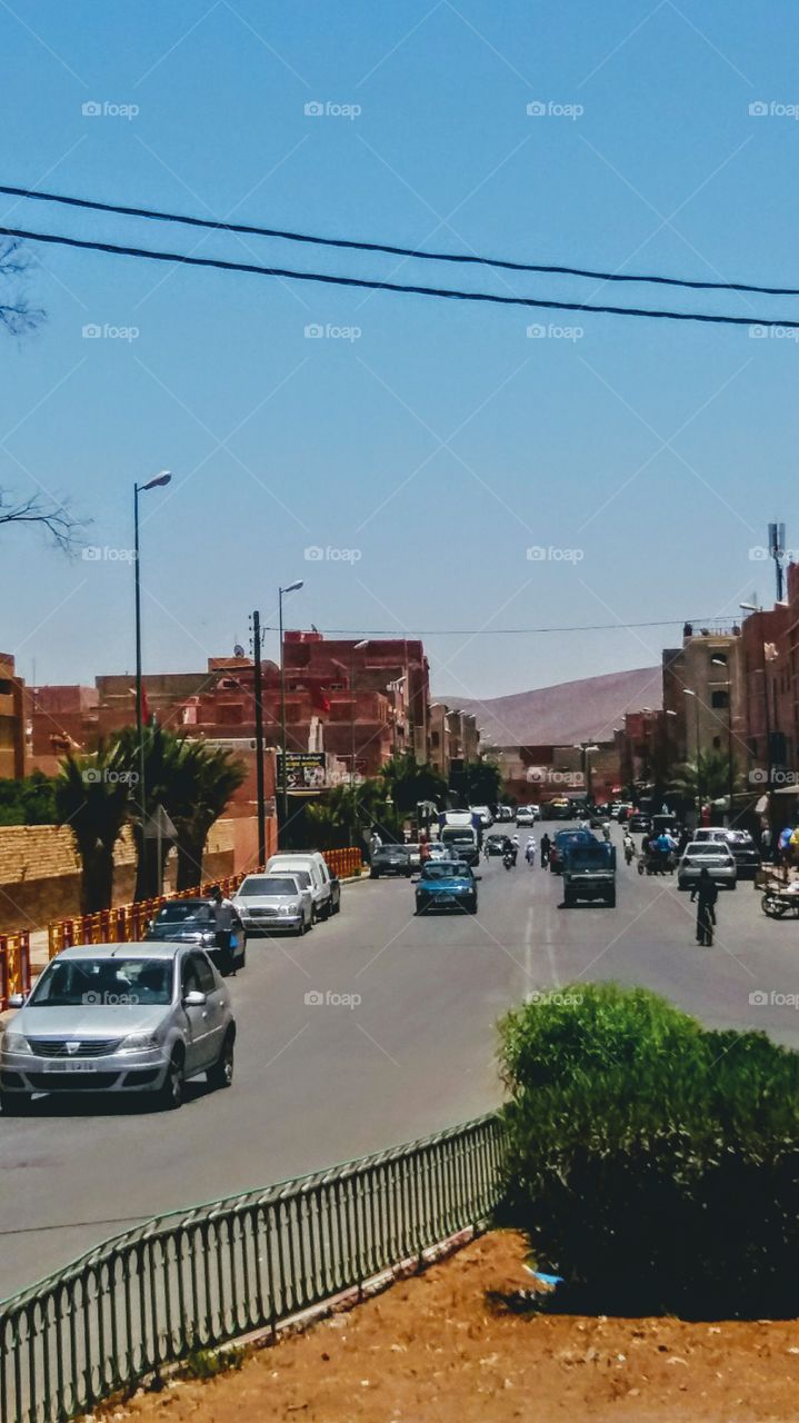 A street in the gateway to Sahara,Guelmim