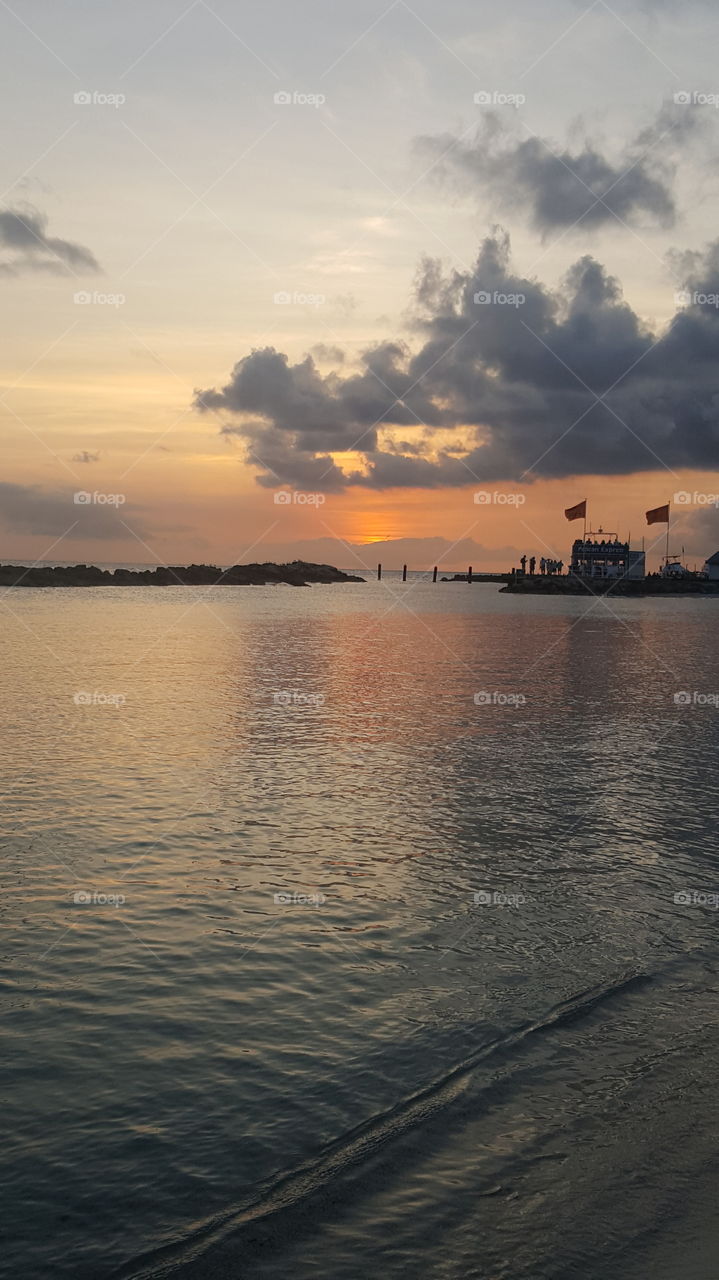 sunset in Curacao