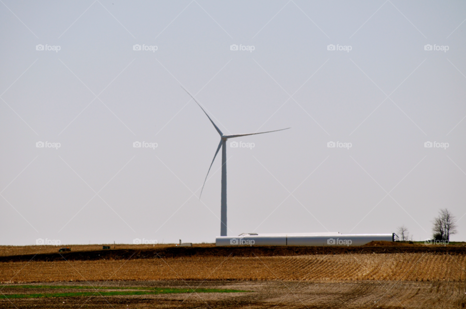 wind turbine green field by refocusphoto