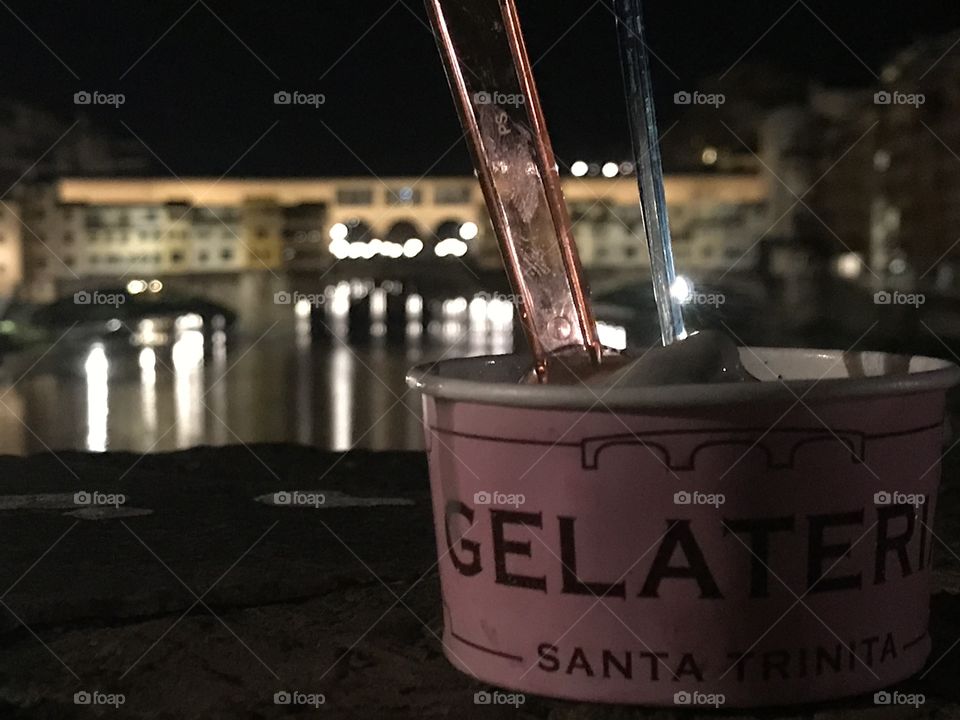This may have been the best Gelato I’ve ever had! Crossing the Arno, looking upstream at the Ponte Vecchio... life has perfect moments!!