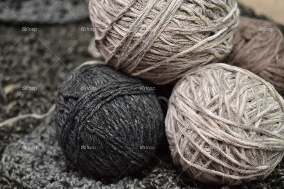 Close-up of ball of wool