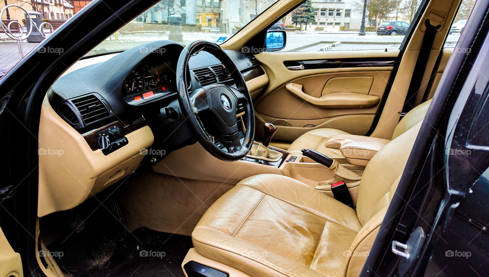 BMW e46 leather interior