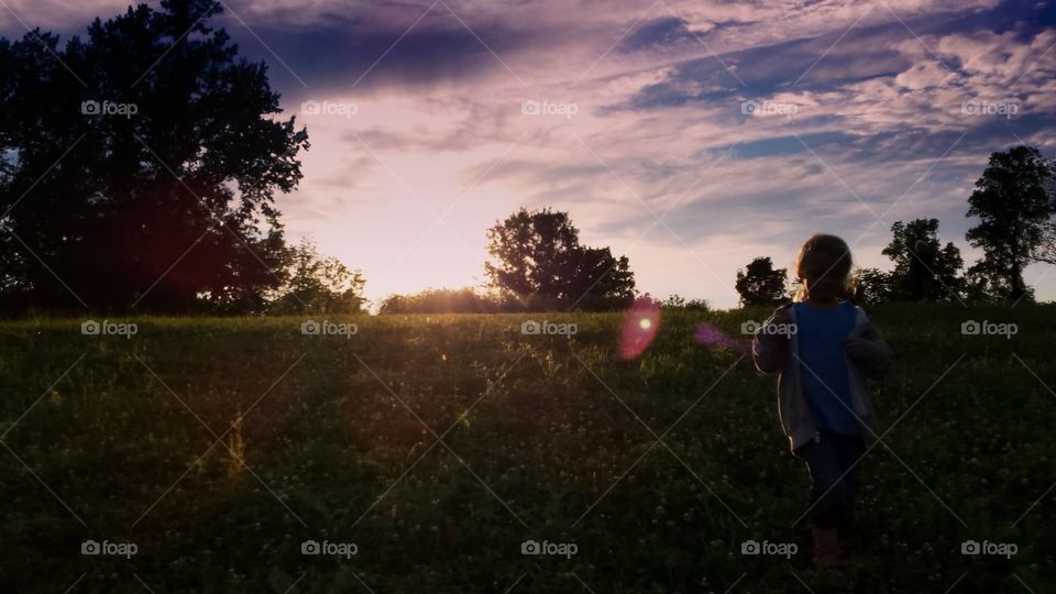 Child at Sunset