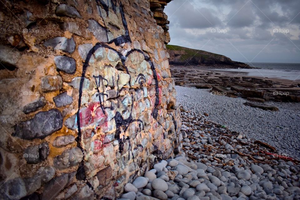 Beach graffiti 