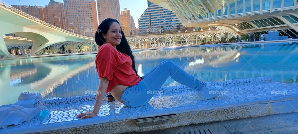 disfrutando del paisaje