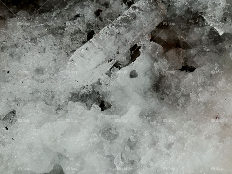 ice and snow. cold wintee