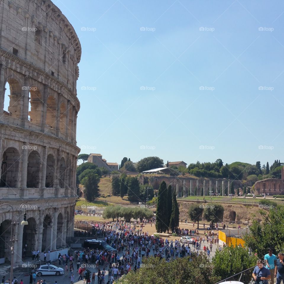 The Colosseum and Roman Forum
