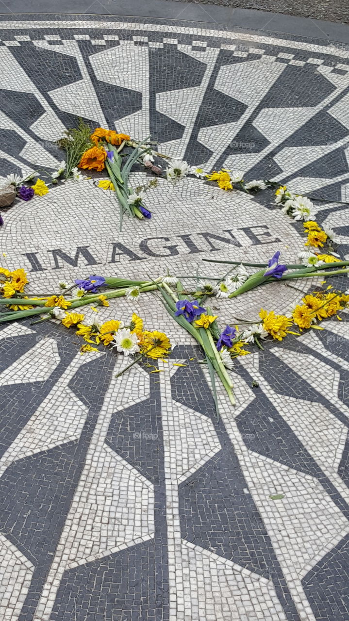 John Lennon memorial in Central Park New York