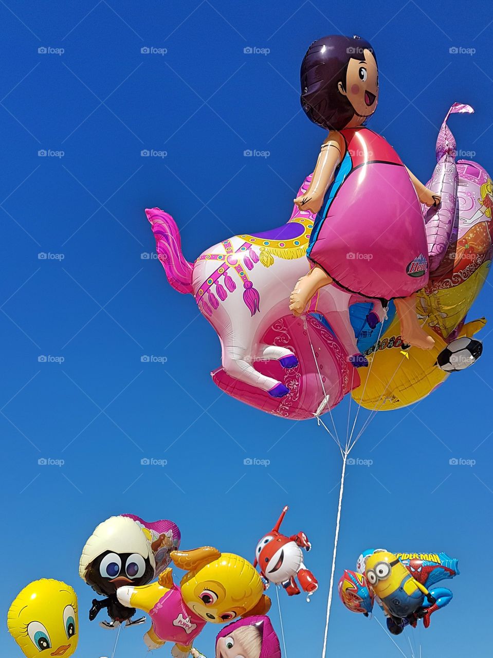 balloons in the sky