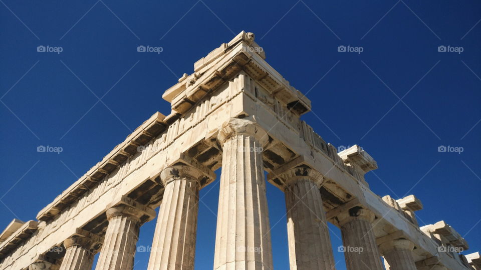 Greek temple in Acropolis, Athens