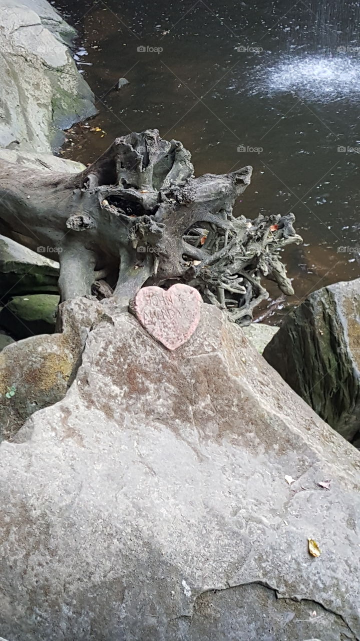 heart carved in the rock