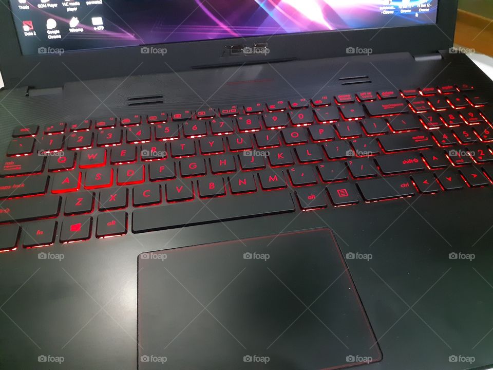 Red Glow In Keyboard