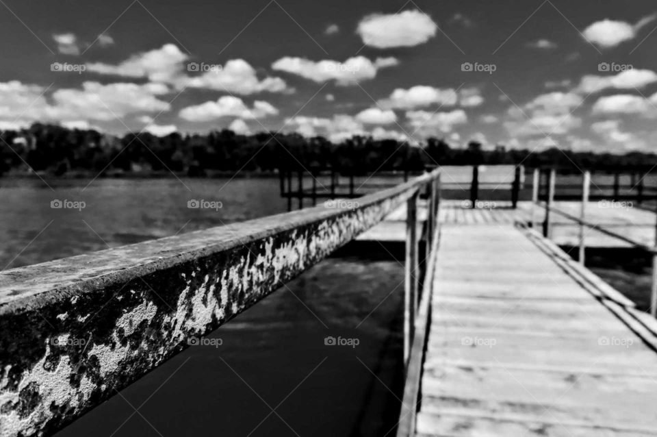 Black & White Rusted Fishing Dock "Rusty Dock"