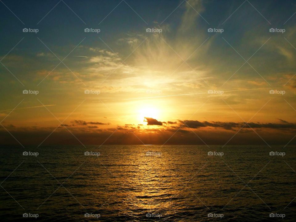 sunset at sea