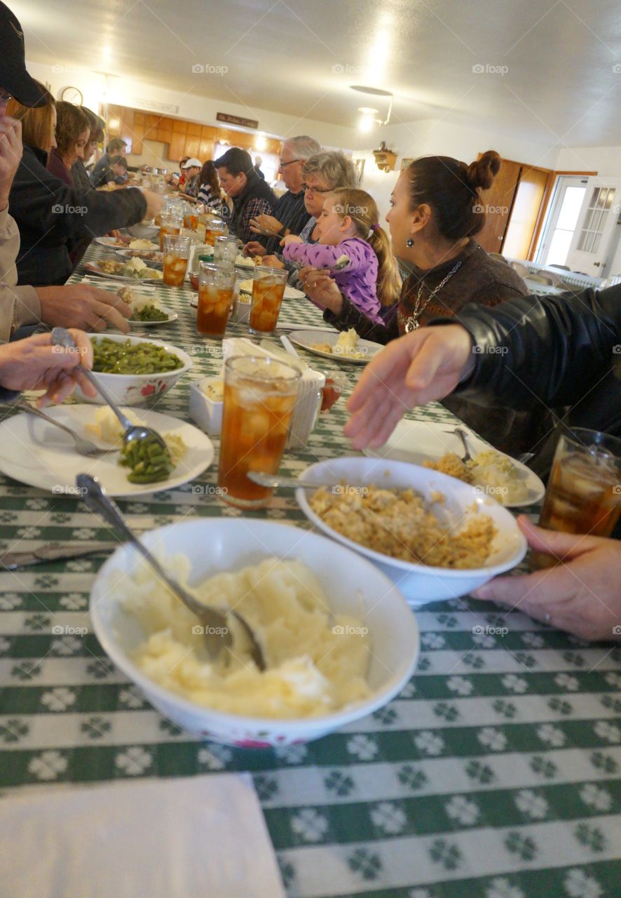 Filling our plates on thanksgiving 