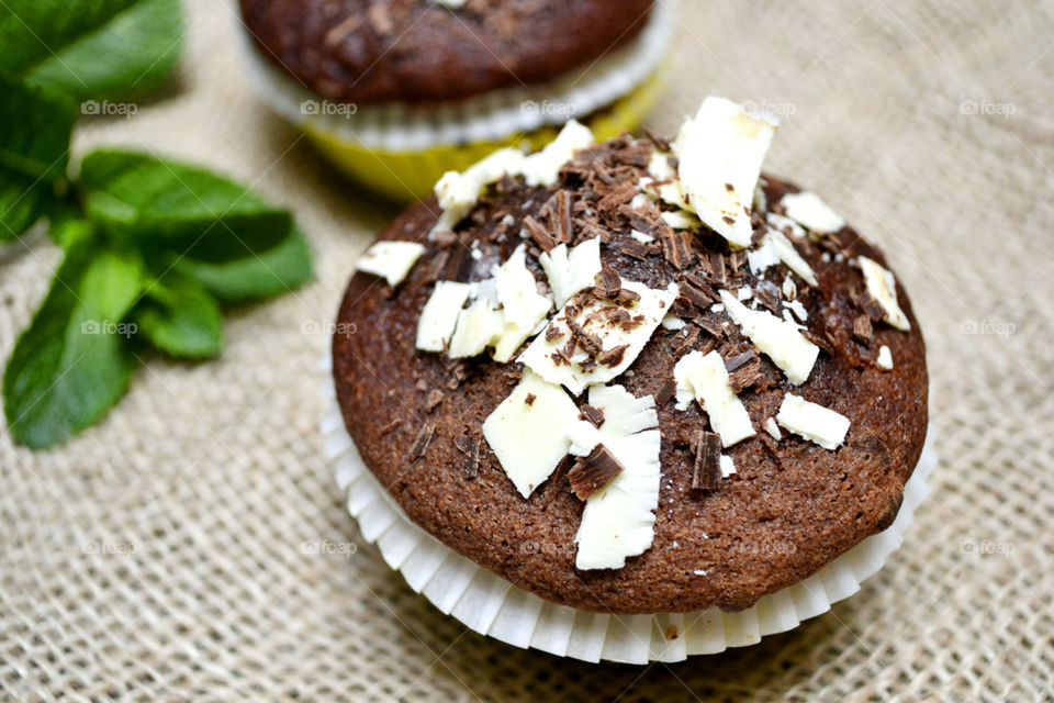 Close-up of a chocolate muffin