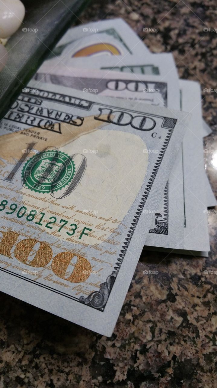 money. dollars