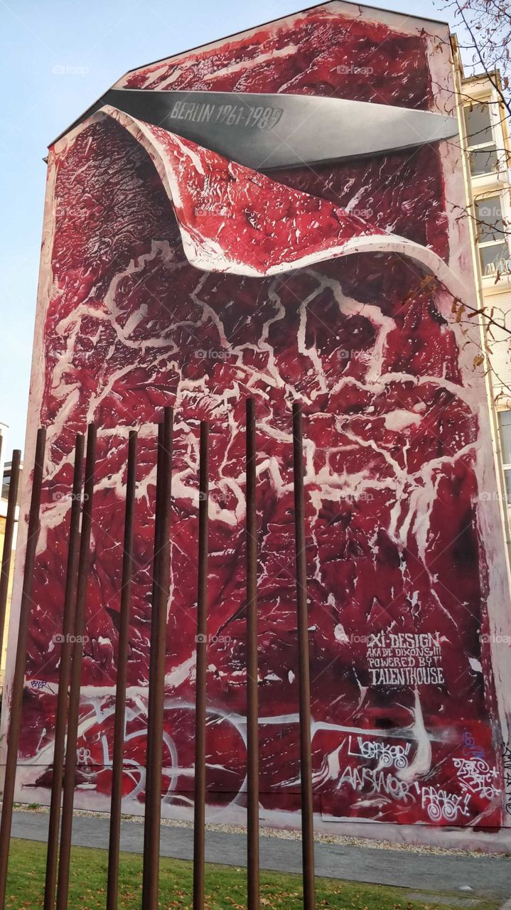 Berlin Wall Memorial early in evening